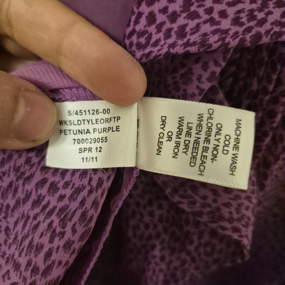 Purple Ruffle Women's Top - Picture 7 of 8